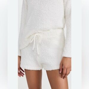 Z Supply White Plush Lounge Shorts